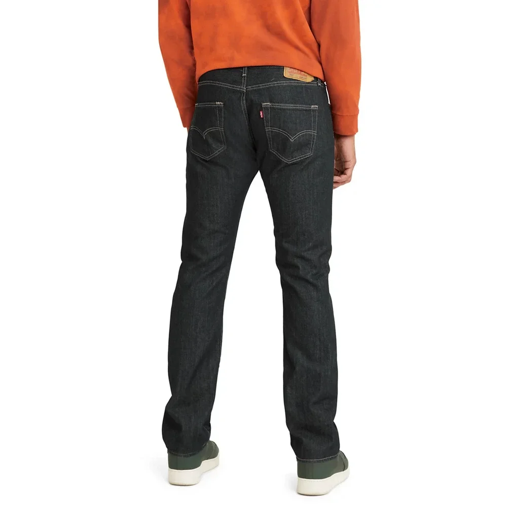 Levi's Men 501 Regular Fit Button Fly Non Stretch Jeans Clean Rigid Size 34X32